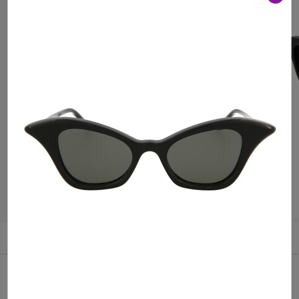 NWT Gucci Ivory & Brown Flared Cat- Eye Sunglasses - Picture 1 of 8